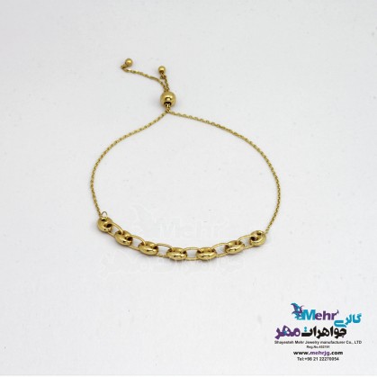 دستبند طلا - طرح حلقه های تو در تو-MB1233